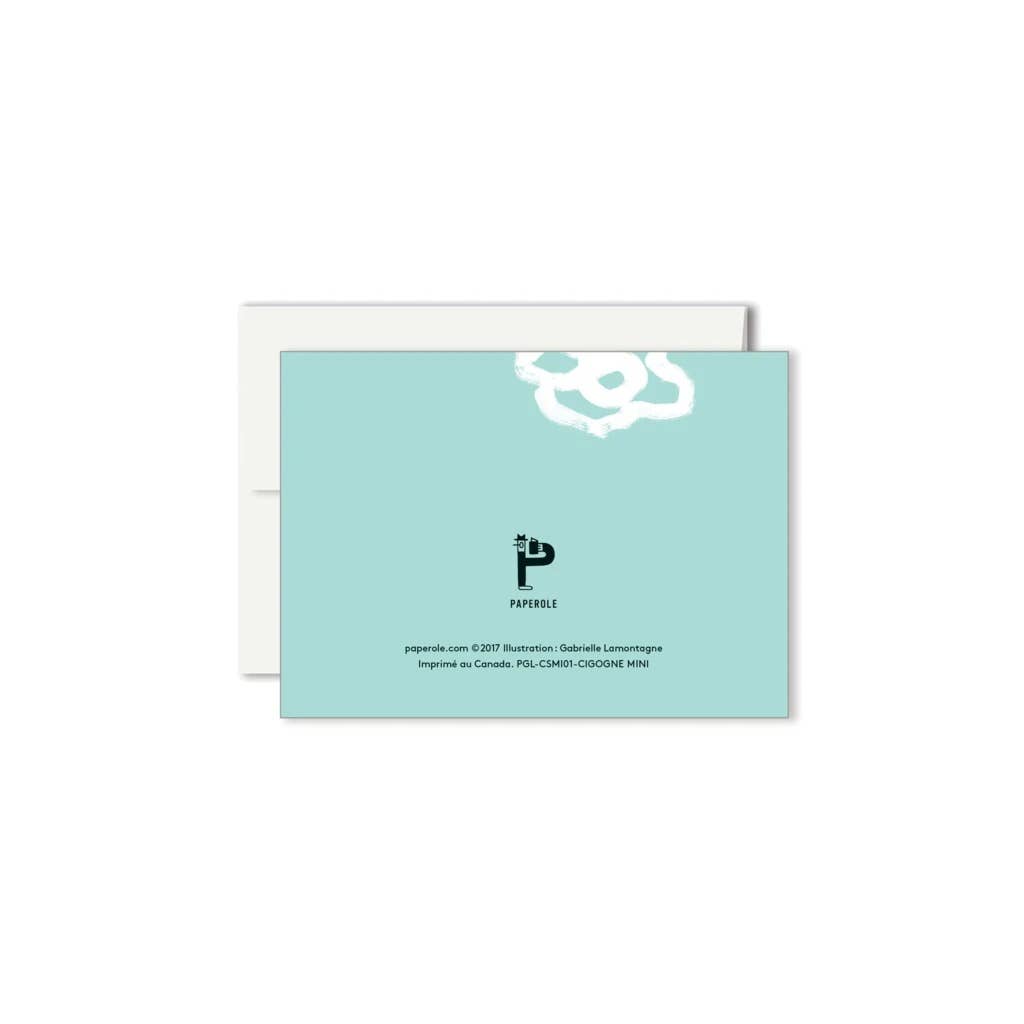 Paperole | CIGOGNE Miniature Greeting Card