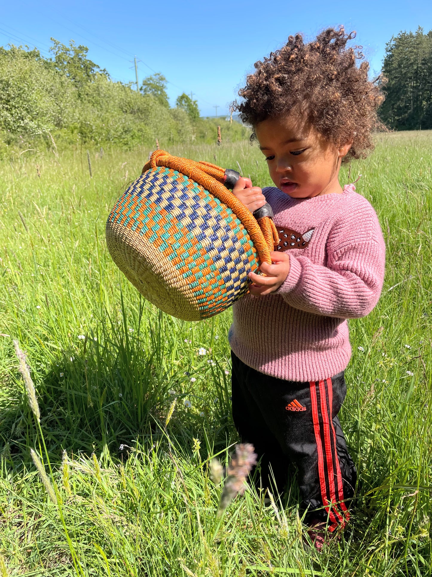 Extra Small Bolga Round Basket