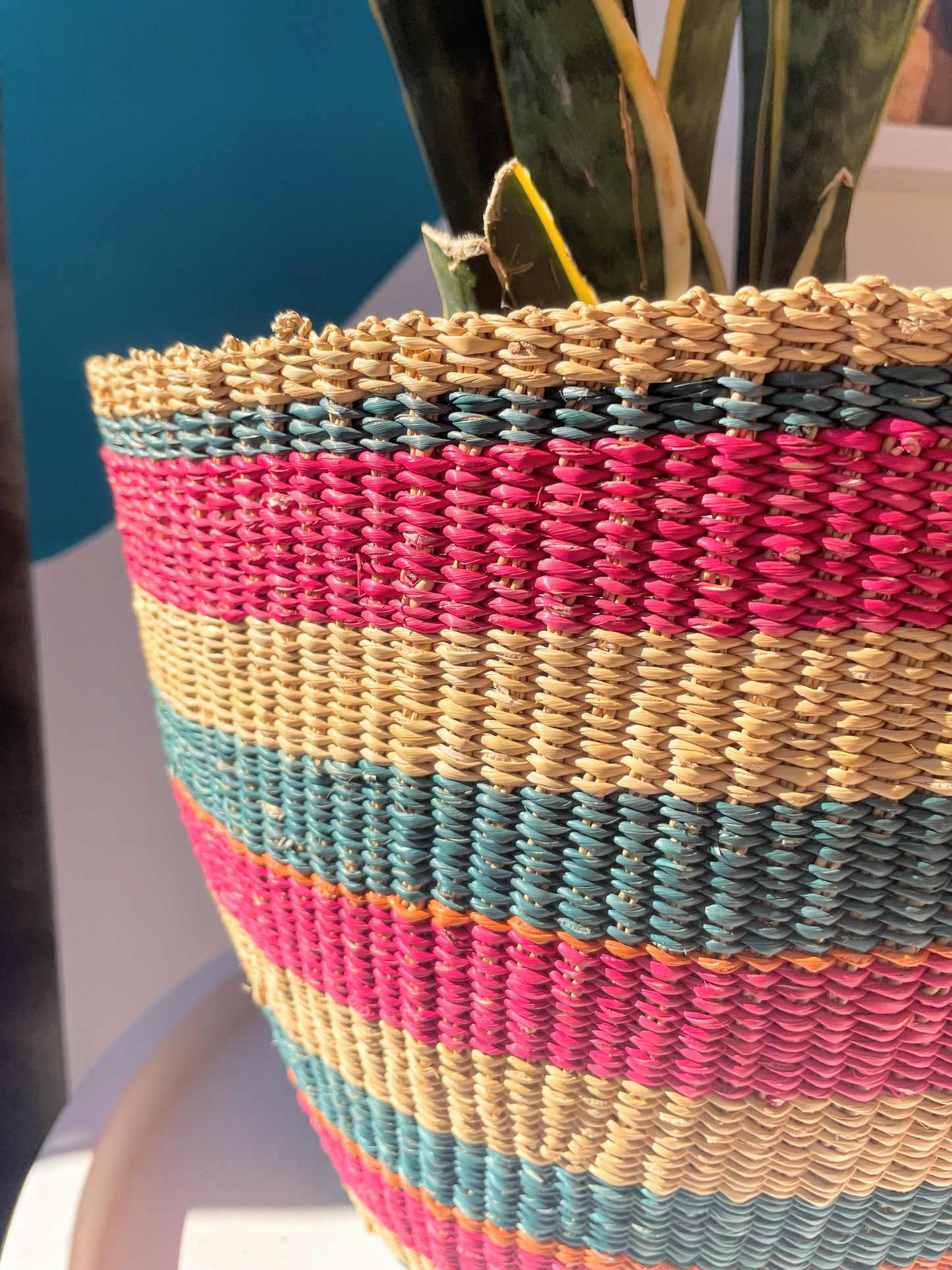 LESS THAN PERFECT SALE: Bolga Planter Basket