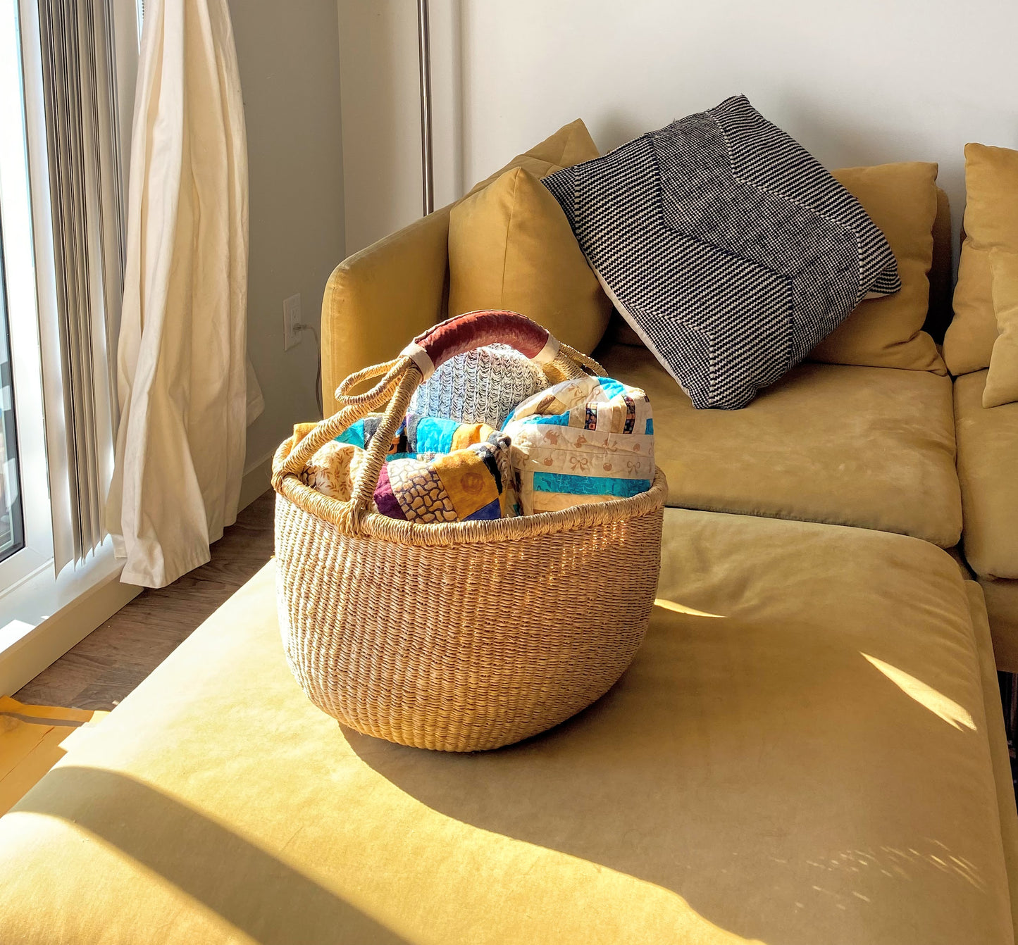 LESS THAN PERFECT: Extra Large Bolga Round Basket