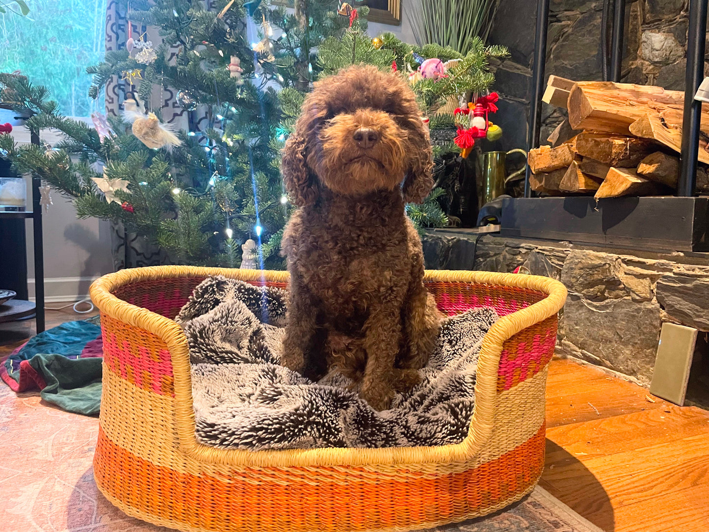 Small Bolga Pet Bed