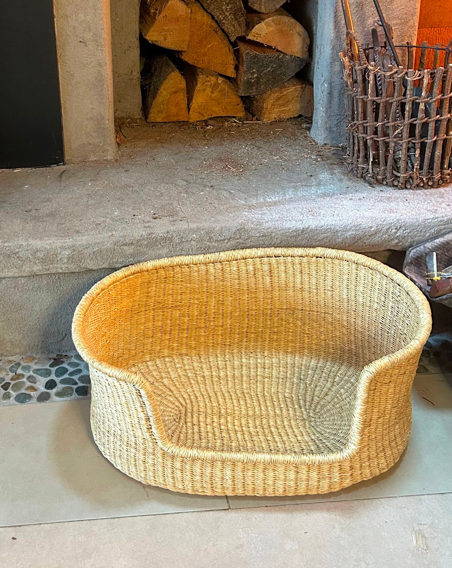 Small Bolga Pet Bed
