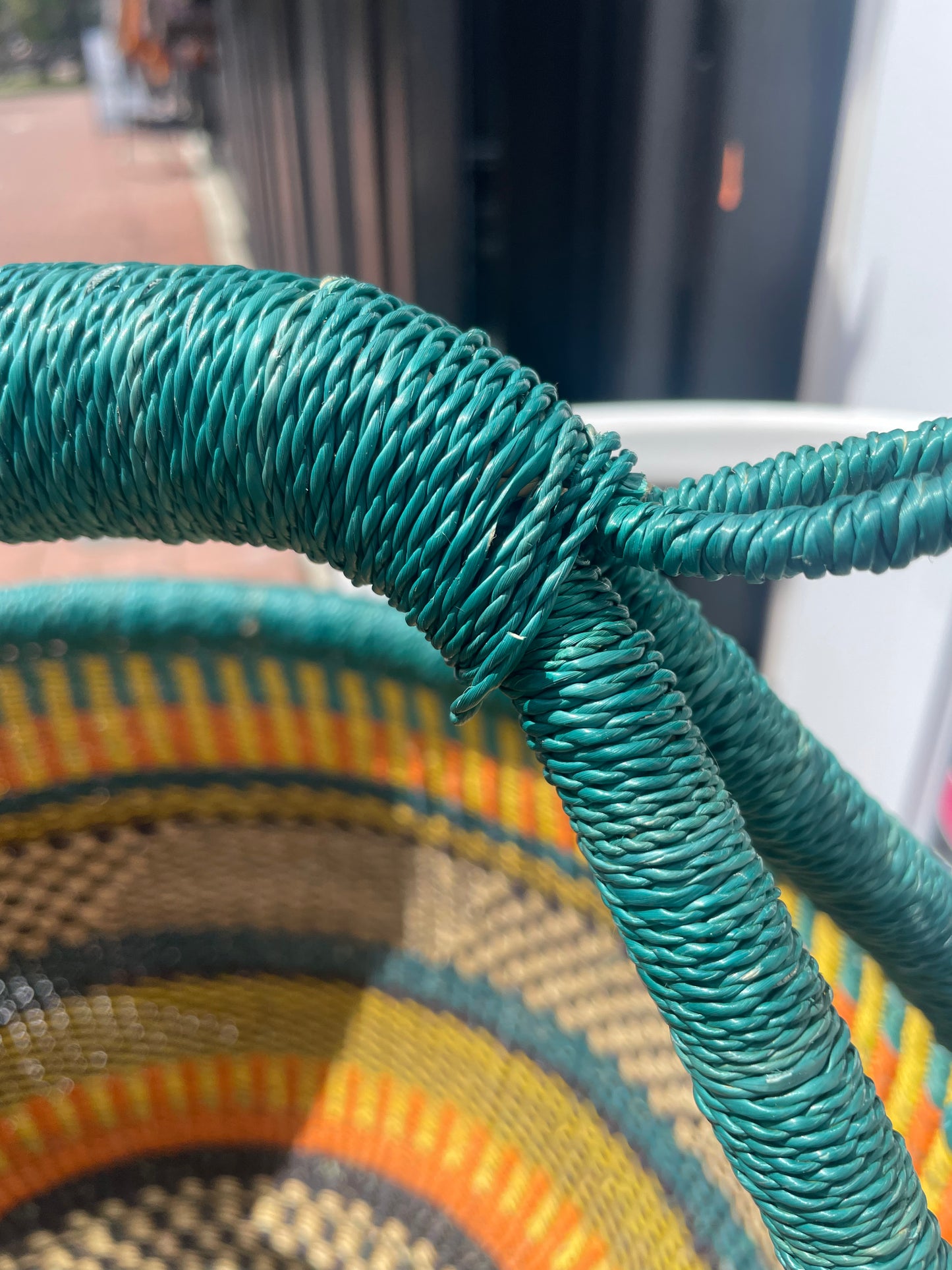 LESS THAN PERFECT SALE: Extra Large Vegan Bolga Round Basket