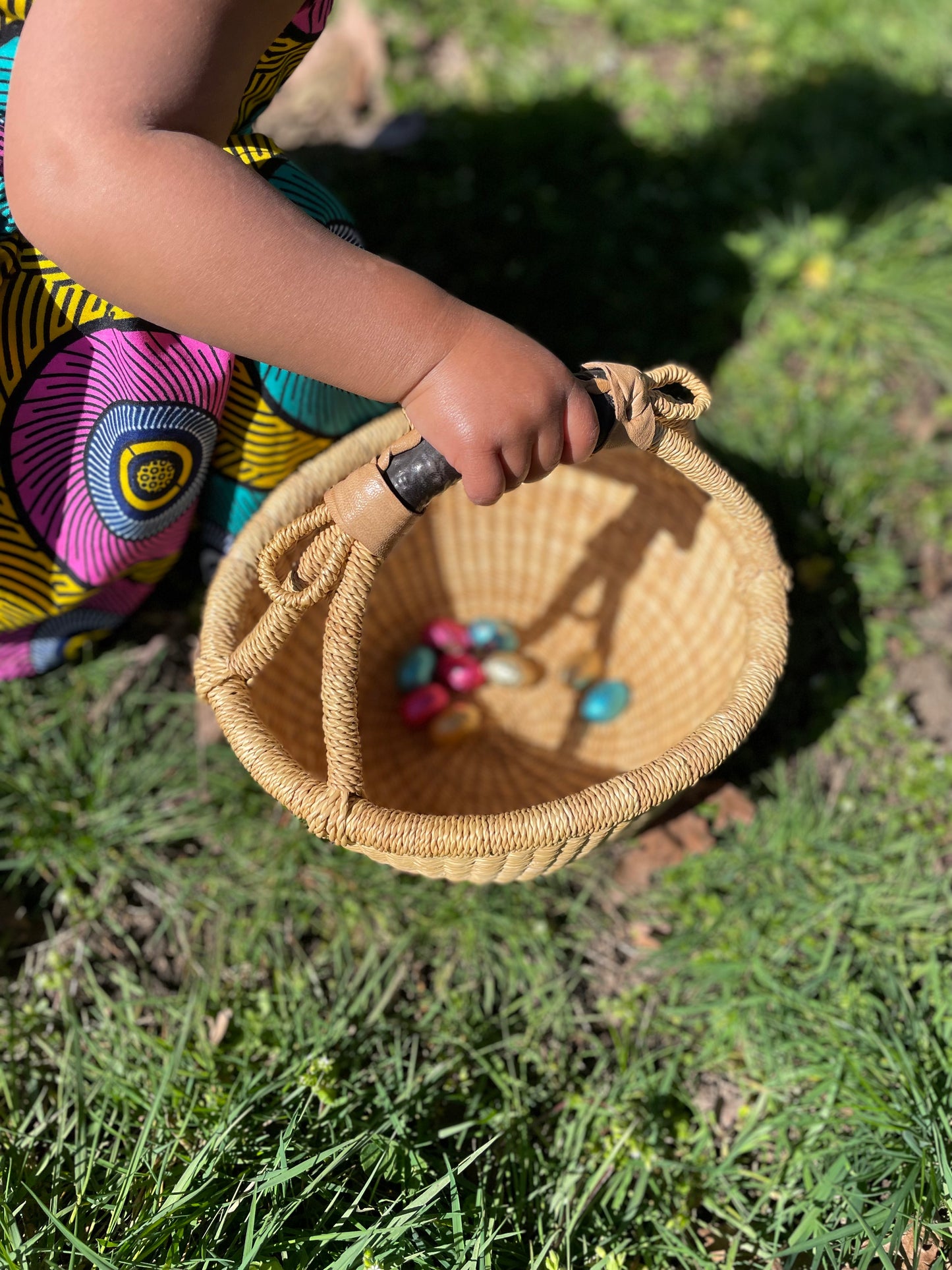 Extra Small Bolga Round Basket