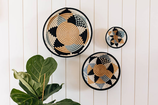 Diversiform Grey Handwoven Bowl (White, Tea, Grey) 3 Sizes