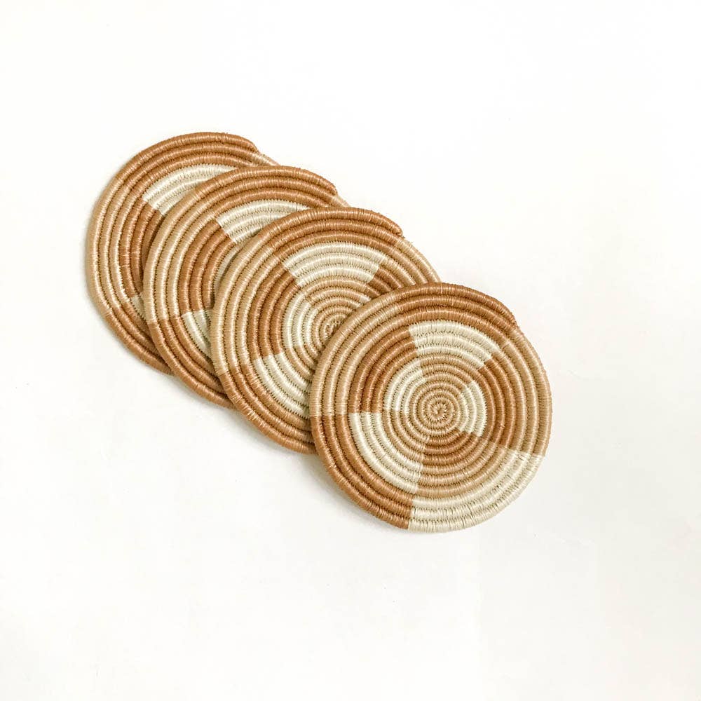 Neutral Tones Coaster Sets (4 Patterns)