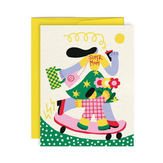 SUPER MOM — Greeting Card