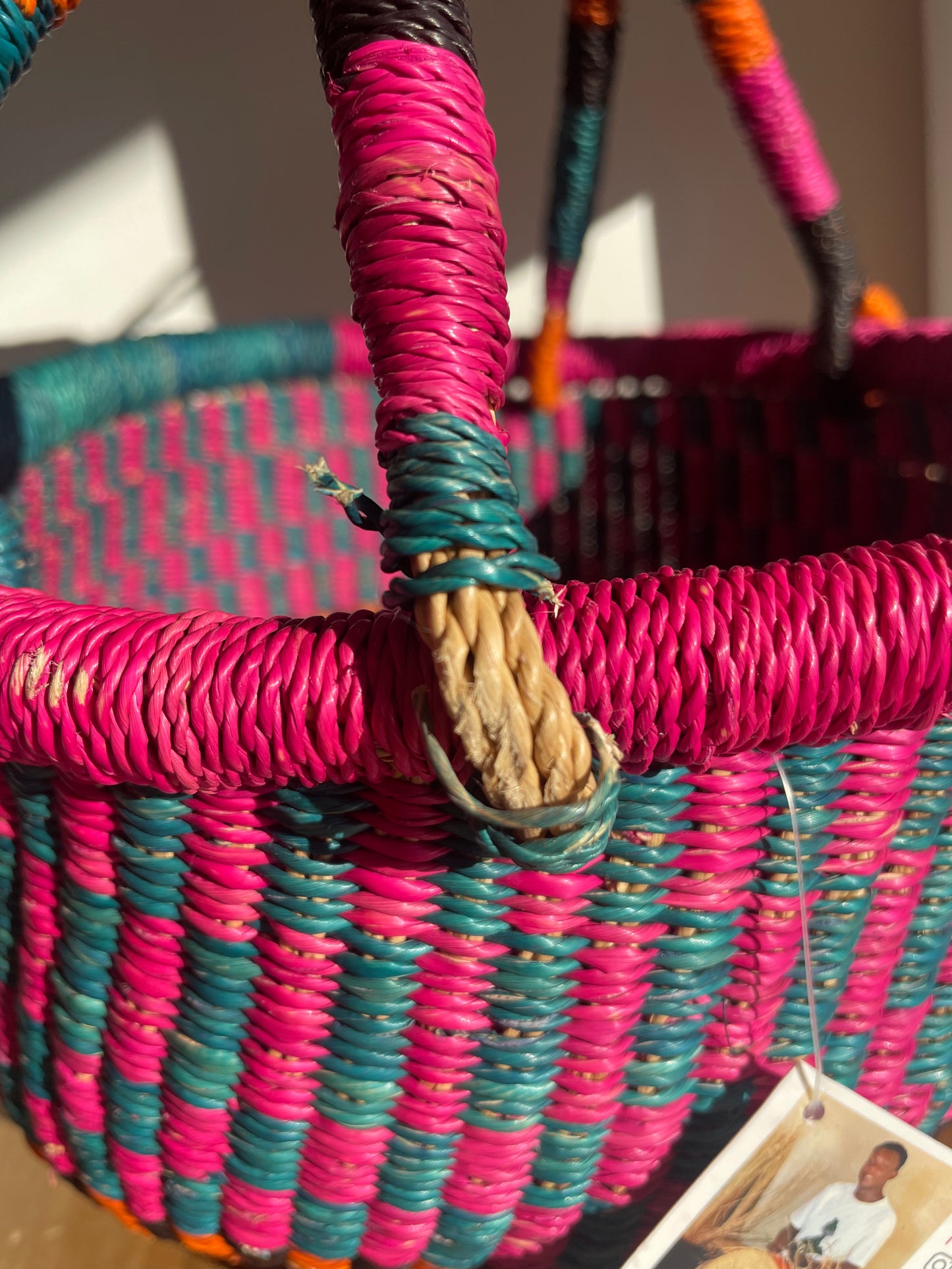 LESS THAN PERFECT: Small Bolga Round Basket