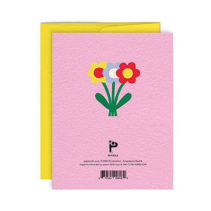 SUPER MOM — Greeting Card